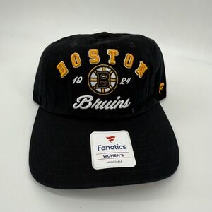 Boston Bruins Women's Adjustable Black Fanatics Baseball Cap Hat 1924